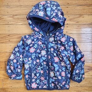 Columbia Toddler Girls Floral and Butterfly Reversible Jacket Size 12-18MOS